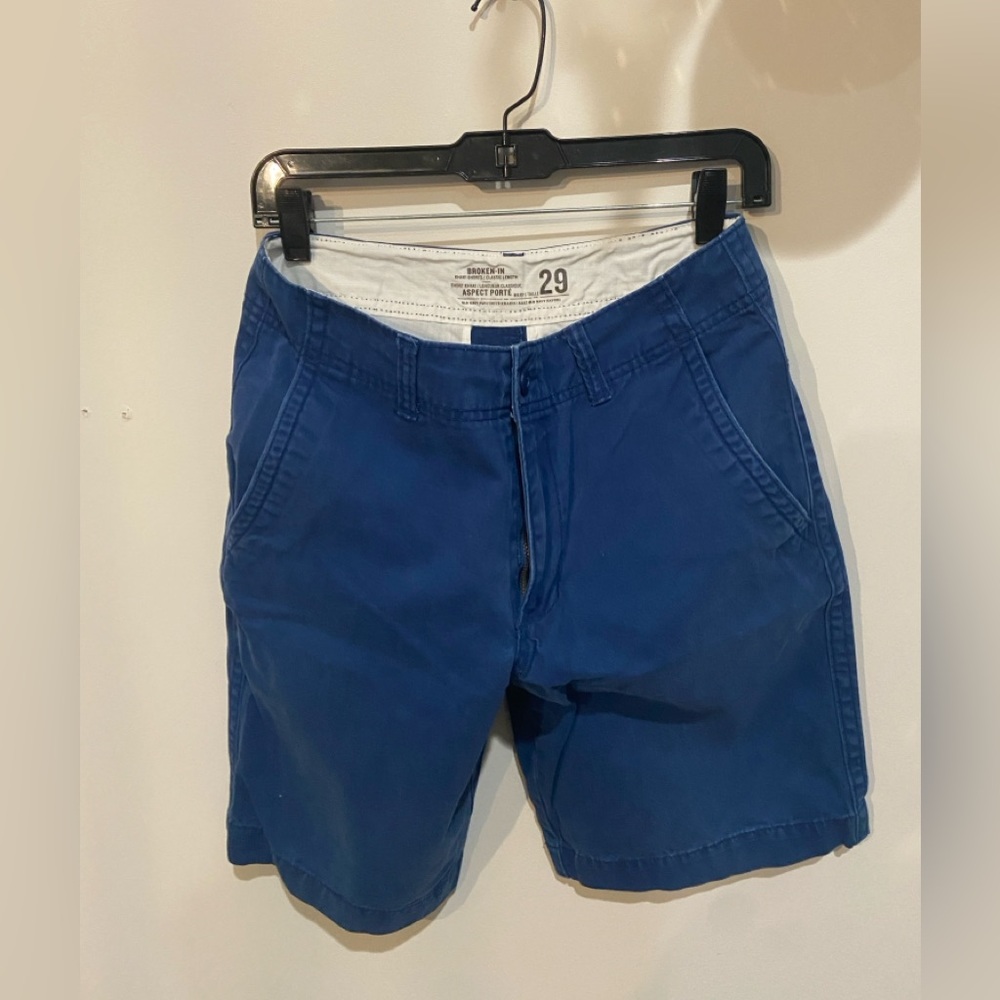 Old Navy Men's Deep Blue Flat Front Shorts